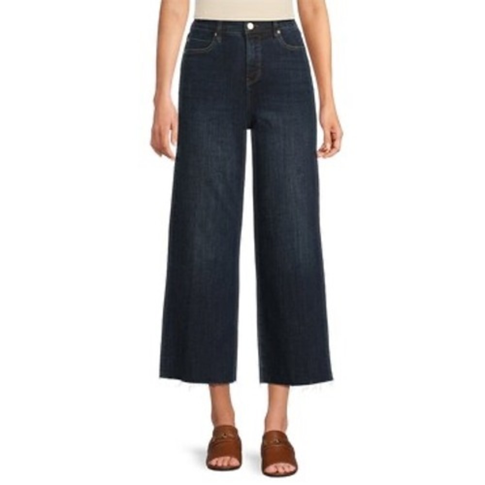 Liverpool Stride Hi-Rise Crop Wide Leg Jeans Indigo Eco Denim 14/32